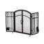 Écran de foyer en fer avec portes et outils inclus, noir mat, l 50,5 po x H 32 po 5,5 po 4 po 50 po 32 po 5,5 po