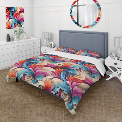 Retro Vibes Paisley Pattern Duvet Cover