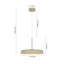 Luminaire suspendu en forme de dôme à 1 lumière à intensité variable pour îlot de cuisine 15W 3000K