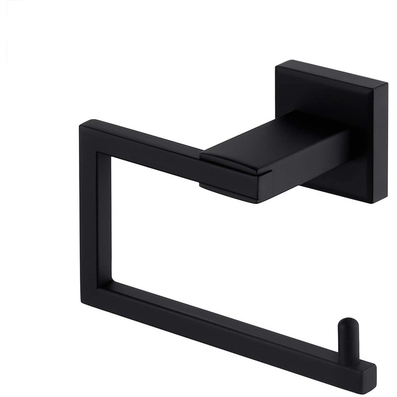 Wall Mounted Toilet Paper Holder, Matt Black