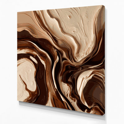 Lyrical Abstraction 29 Brown Canvas Wall Art