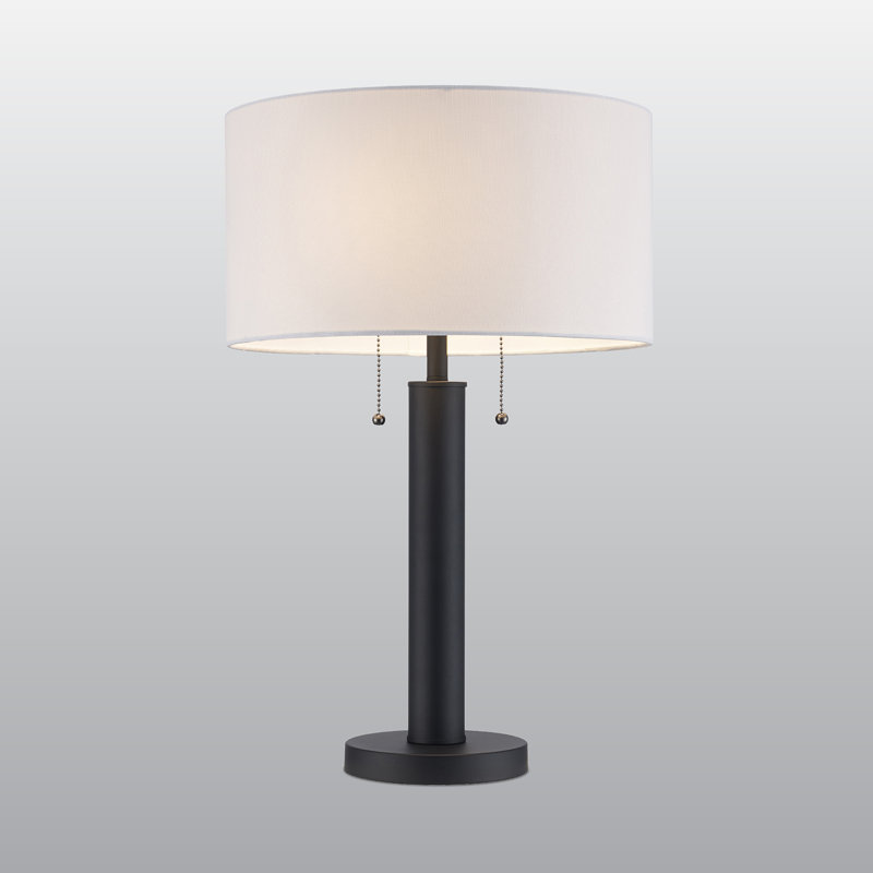 Lampe de table à tube 1 lumière Laz, Noir