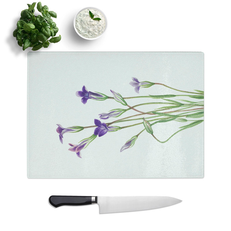 Gentian by Mary Vaux Walcott Chopping Board, 0.4cm H x 28.5cm W x 39cm L
