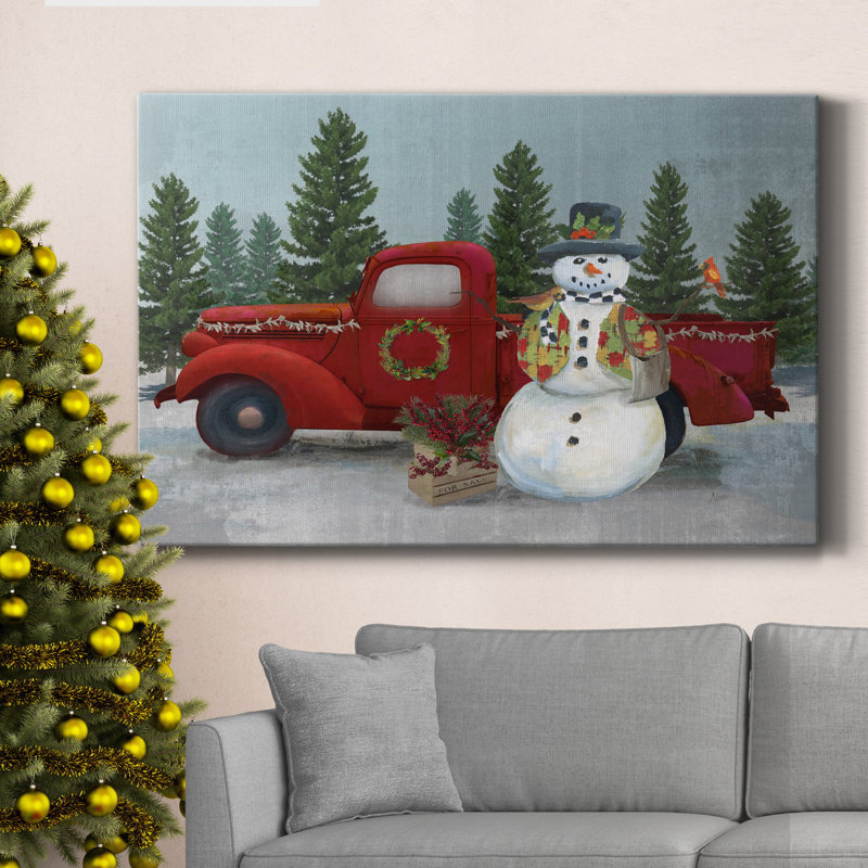 Toile tendue avec châssis Winter Truck, H 12 po x l 8 po x P 1 po