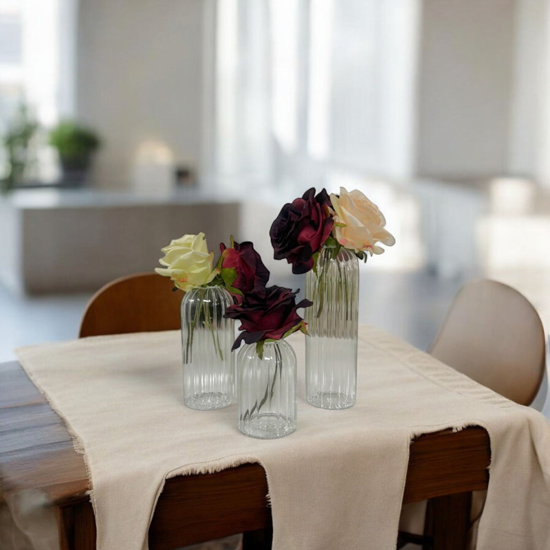 Glass Table Vase - Set of 3