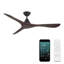 Ventilateur de plafond intelligent à 3 pales en bois naturel Carve avec télécommande incluse-116667906-116667915-123843250