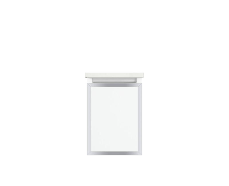 Base de meuble-lavabo simple avec cadre 12,13 po Profile, Non, Gris mat / noir mat