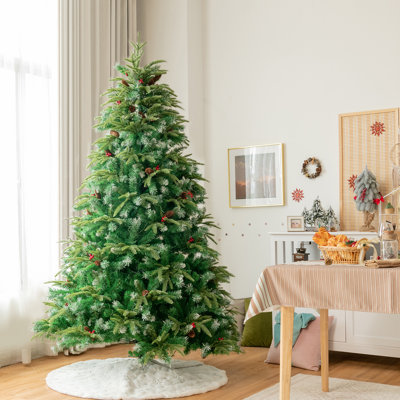 Arbre de Noël vert en cachemire artificiel vert avec lumières DEL