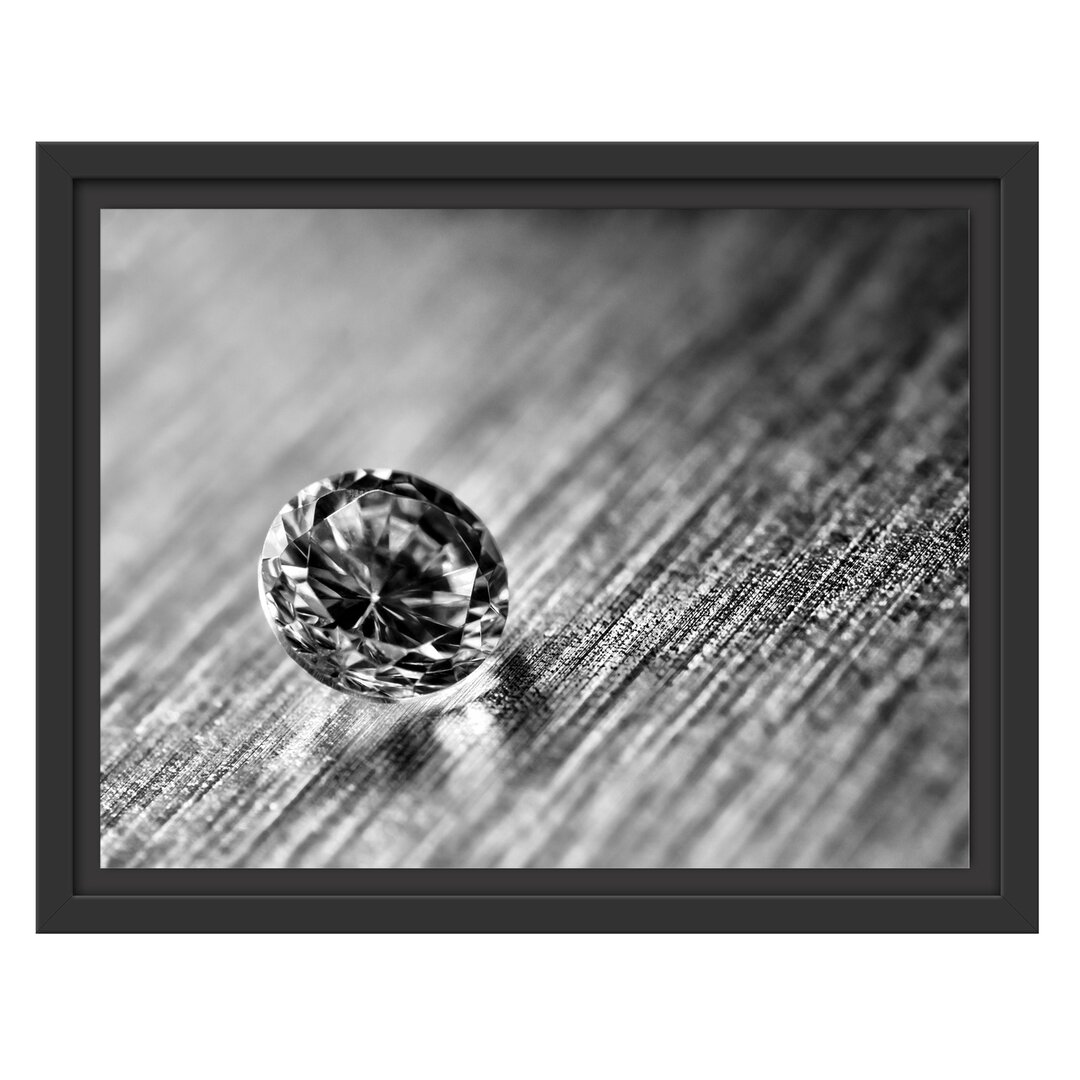 Gerahmtes Wandbild kleiner reiner Diamant