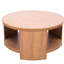 Table basse ronde en bois avec tablette, simple et élégante, avec rangement fixe de 36 po de diamètre x 18 po de hauteur, design moderne-10007535-10007528