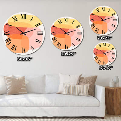 Minimal élémentaire organique et géométrique compostions XIXème - horloge murale moderne