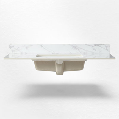 43" Rectangular Single Bathroom Vanity Top With Sink