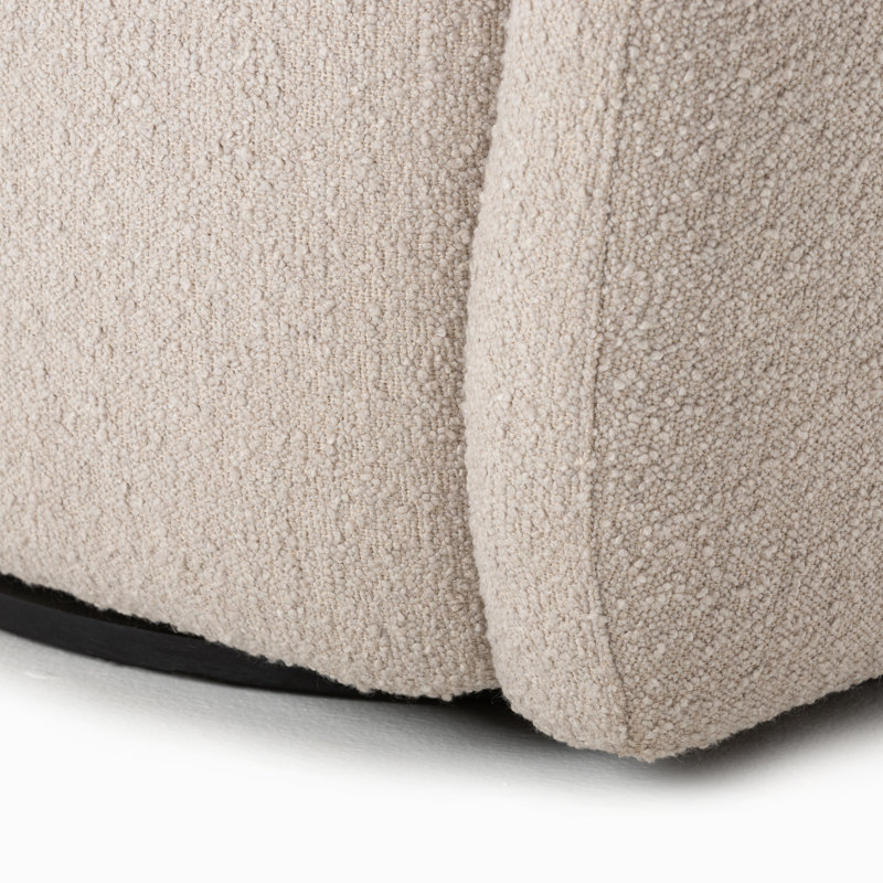 Levi Boucle Swivel Barrel Chair, Knoll Sand