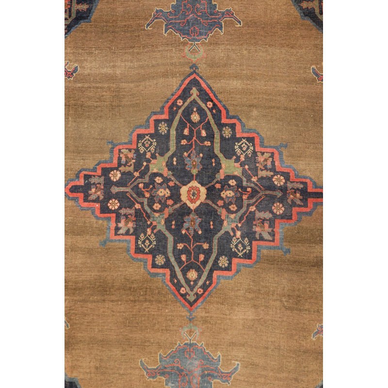 Antique Bijar Wool On Wool 9Ft6inx15ft9in Camel