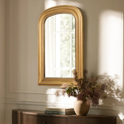 Miroir décoratif décoratif, miroir mural arqué antique baroque pour la salle de bain, la chambre à coucher, le manteau de cheminée, le foyer et le salon