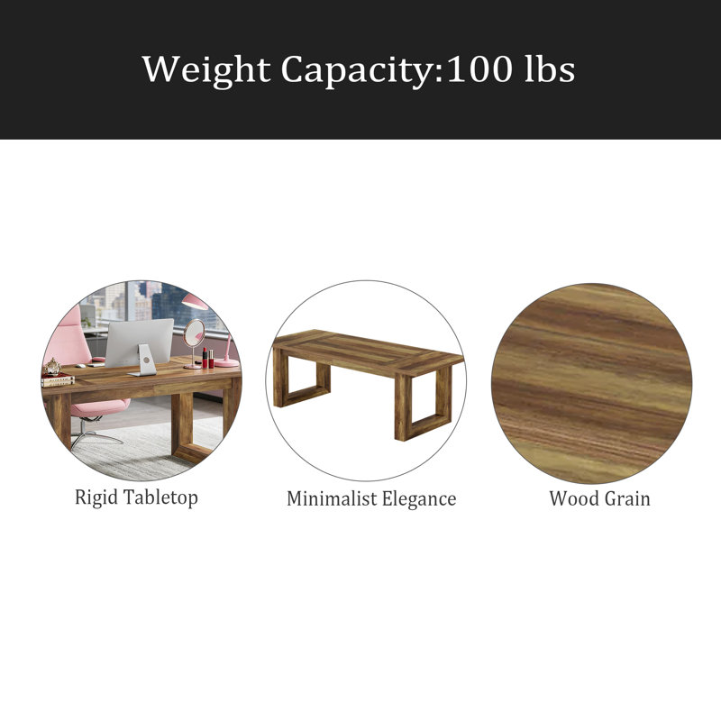 Office Desk,Computer Desk,Executive Desk, Brown