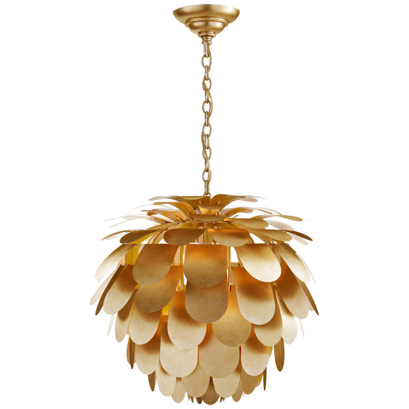 Chapman & Myers Cynara Large Chandelier, 27" H x 29" W x 29" D, Gold