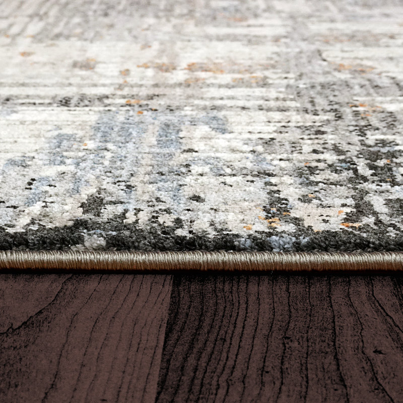 Tapis gris, Rectangle 2 pi 7 po x 4 pi 11 po