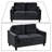 Alexie 54.33'' Velvet Square Arms Loveseat-750818896