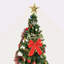 Arbre de Noël artificiel 5 pi avec lumières à DEL écoénergétiques, comprenant 109 jupes d'arbre suspendues et garde-corps-118034216