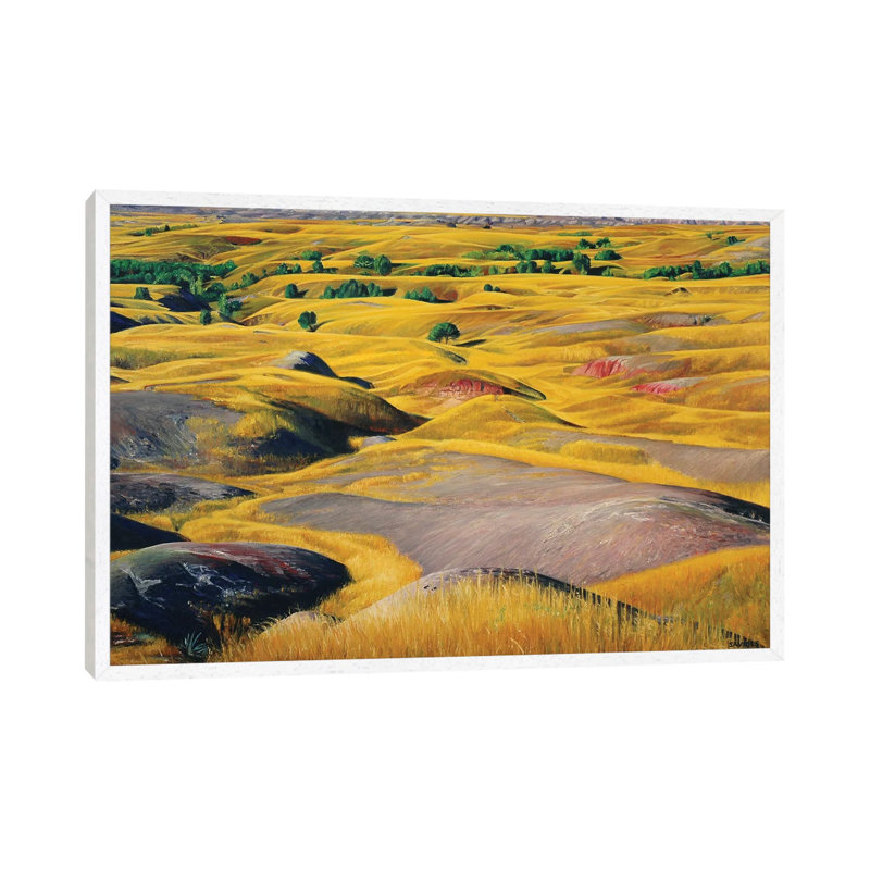 Badlands Prairie by Nick Savides - Gallery-Wrapped Canvas Giclée on Canvas, 66.04 cm H x 45.72 cm W, White Floater Framed