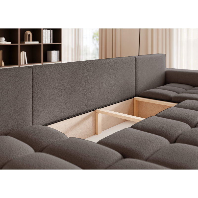 5 Seater Sofa Bed, Dark Grey