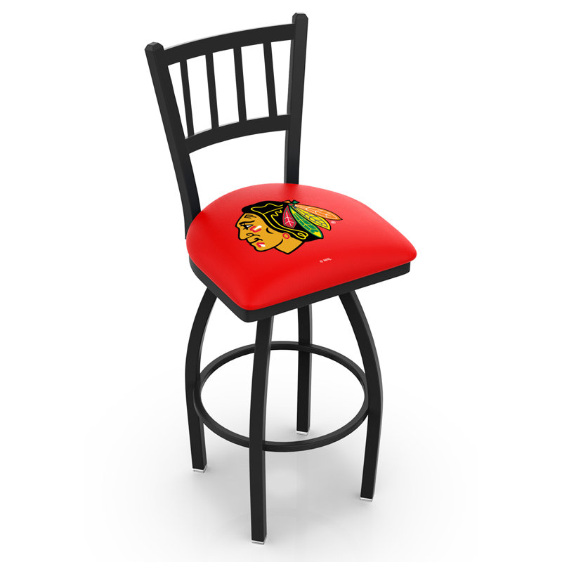 NHL Swivel 36" Extra Tall Stool, Chicago Blackhawks - Red