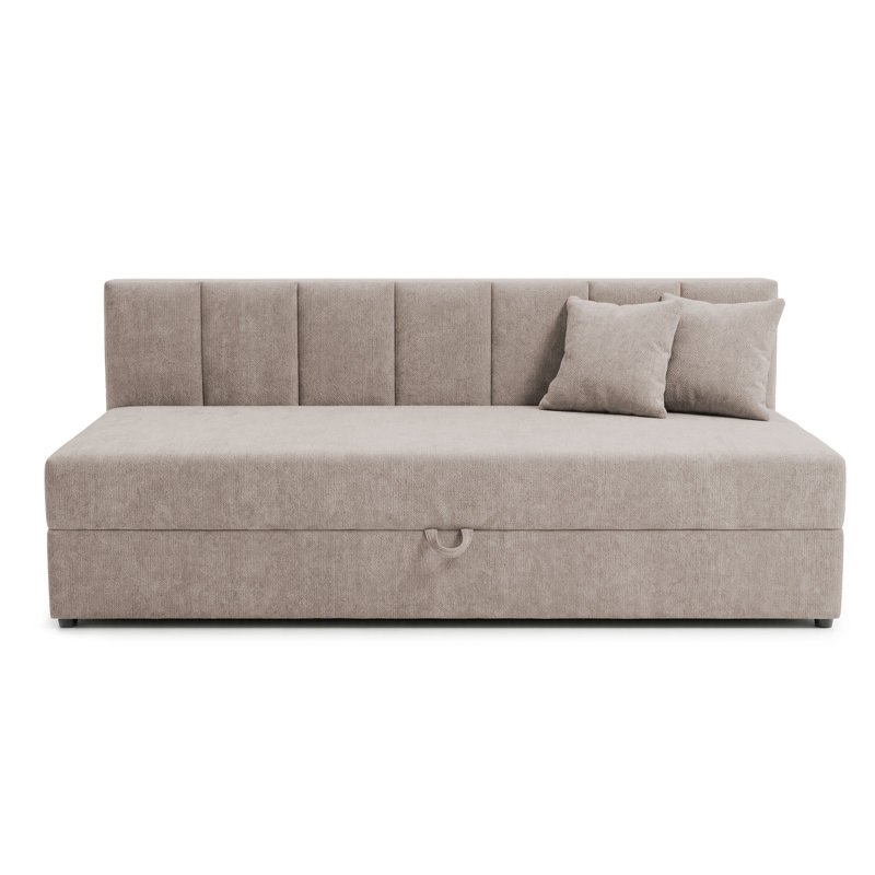 Lenny Upholstered Daybed, Taupe