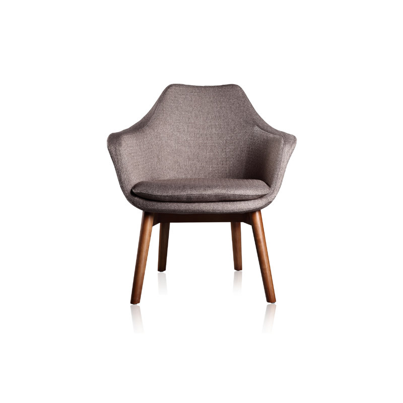 Fauteuil l 28,7 po Cronkite, Sergé de polyester gris