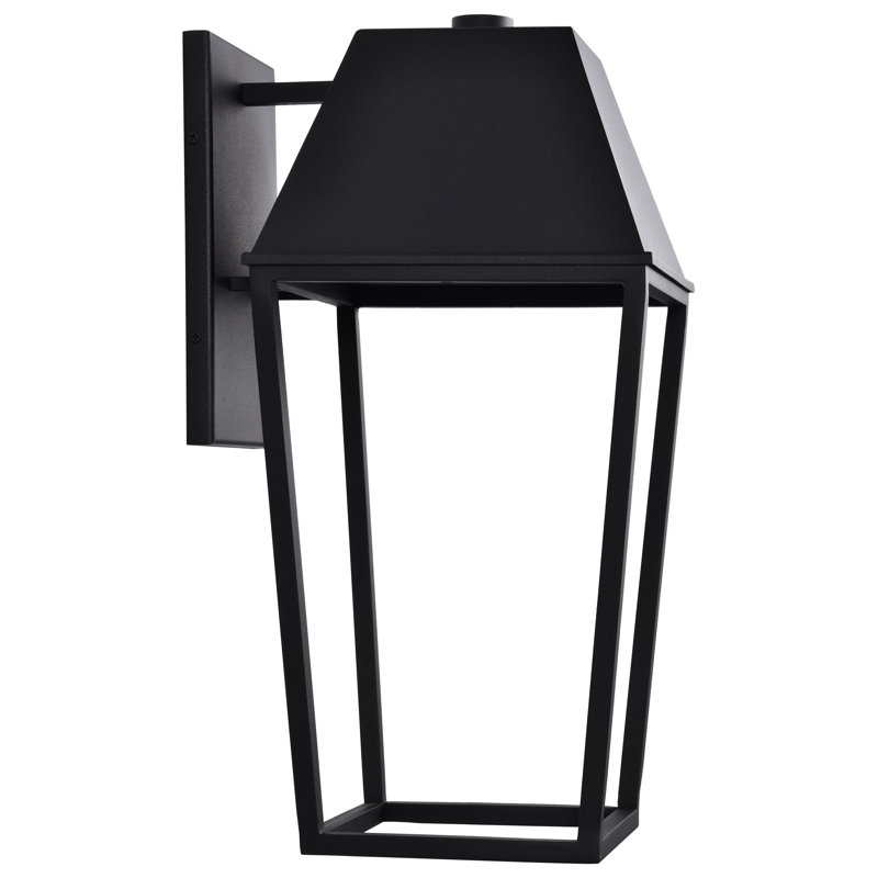 Colt - 10 watts - Lanterne murale d'extérieur à DEL intégrée - Finition noir mat, H 20 po x l 9,5 po x P 11,25 po