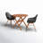 2 - Person Wood Patio Dining Set with Round Table