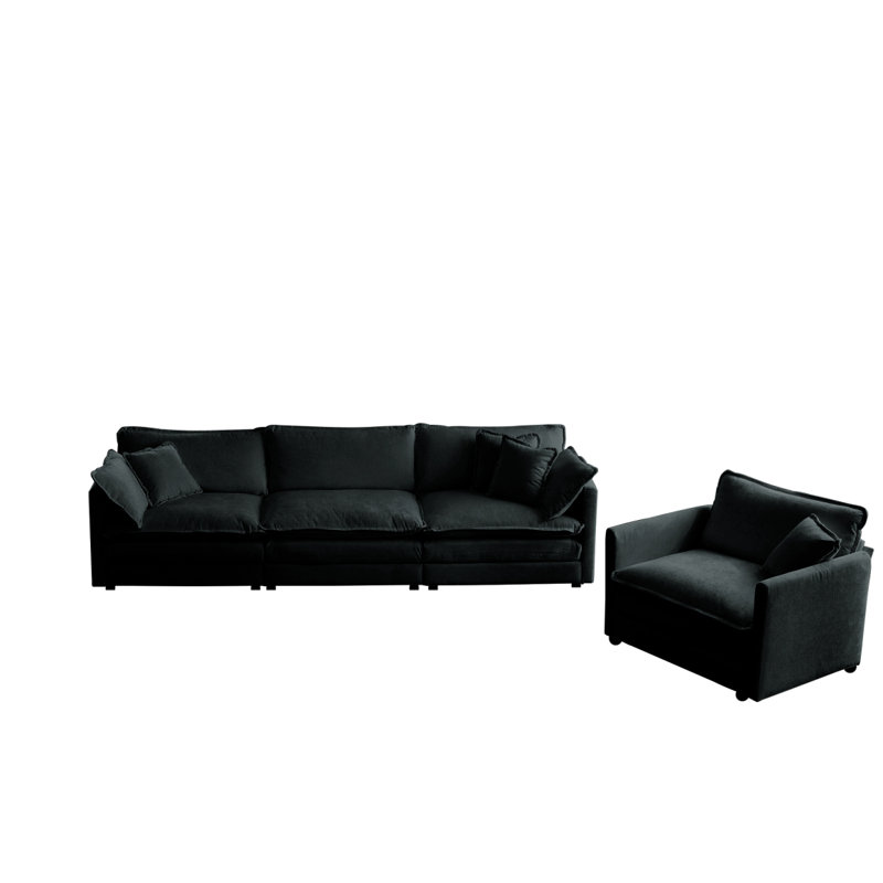 Canapé 2 pièces Modern, Noir