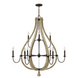 Oceane 9 - Light Candle Style Empire Chandelier