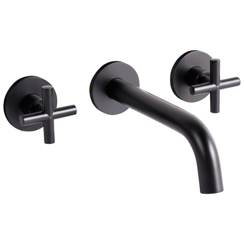 Wall Mounted Basin Mixer Tap KAIETEUR, Black
