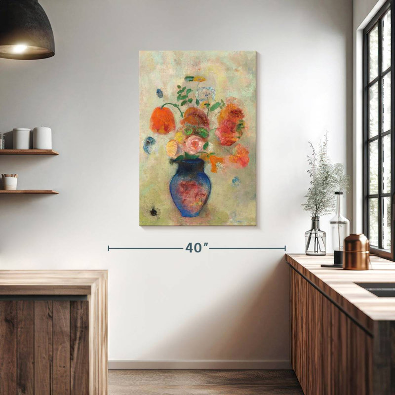 Grand vase Harnek avec fleurs 1912, H 39 po x l 26 po