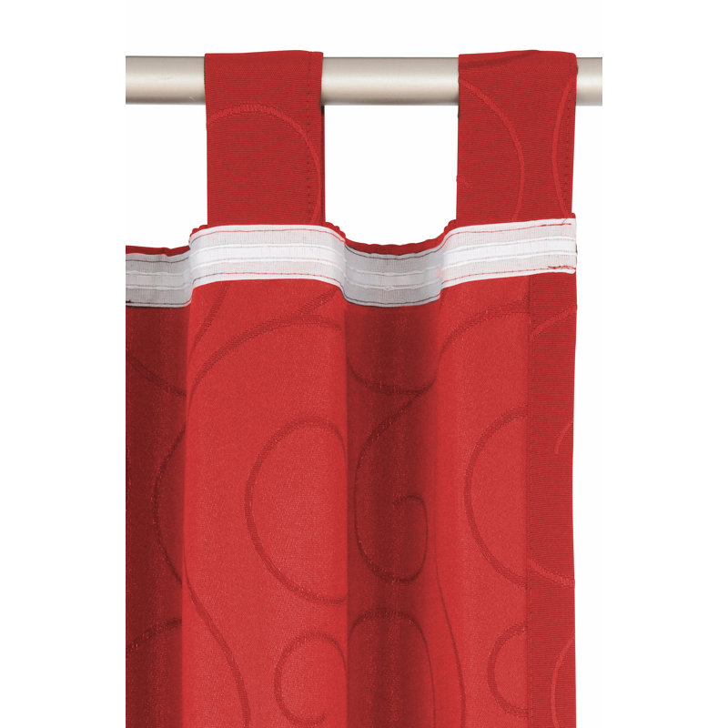 Coursey Room Darkening Curtain Single Panel, 132cm Width x 245cm Drop, Red