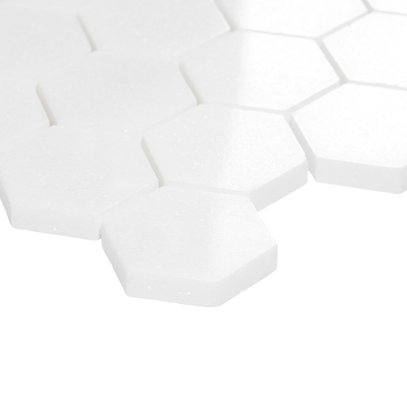 Thassos 2" Hexagon Polished Marble Mosaic Tile