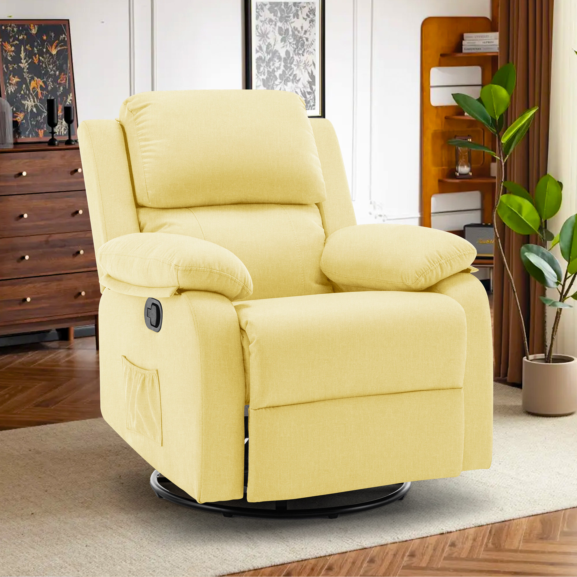 Ebern Designs Recliner Chair,Manual Recliner, 360 Swivel Recliners For ...