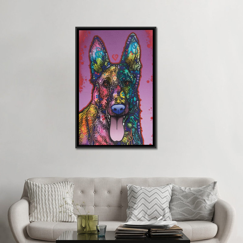 «Ninja», impression sur toile, Toile avec cadre noir, Pas de tapis, H 48 po x l 32 po x P 1,5 po