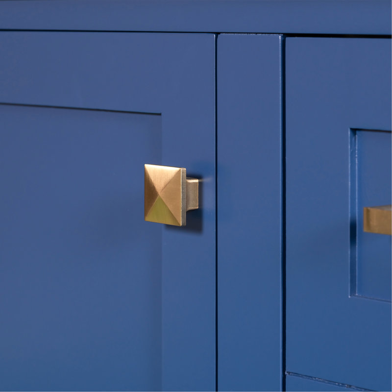 Meuble-lavabo de qualité supérieure avec rangement abondant et design élégant, Bleu