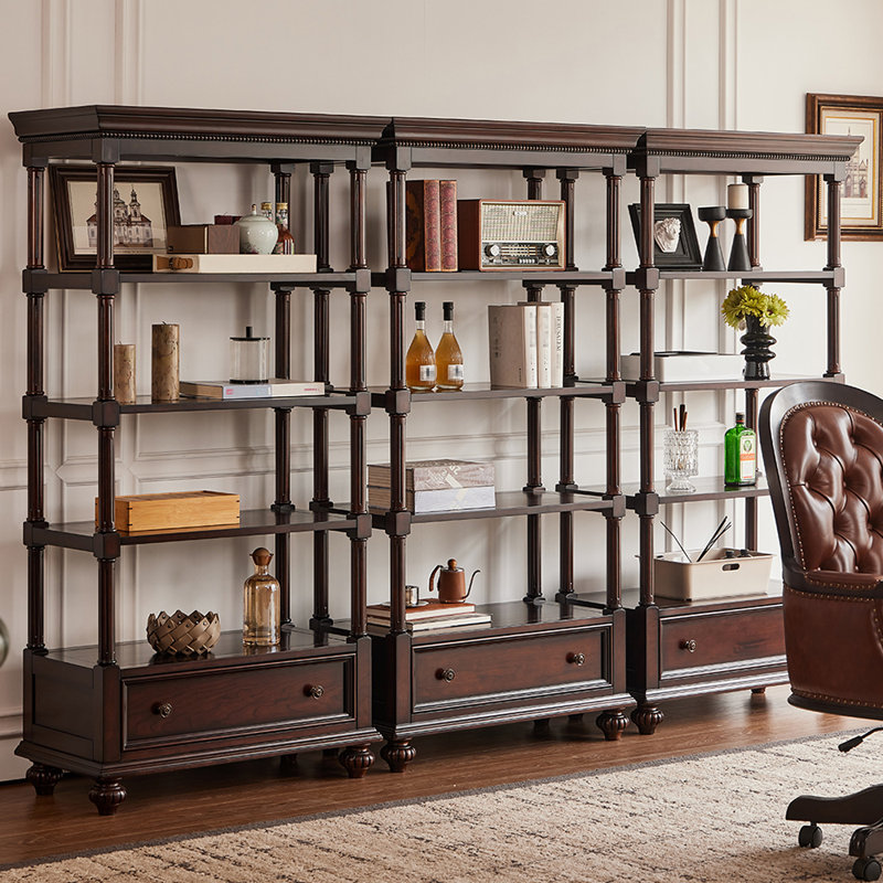 Bibliothèque de luxe classique de style américain