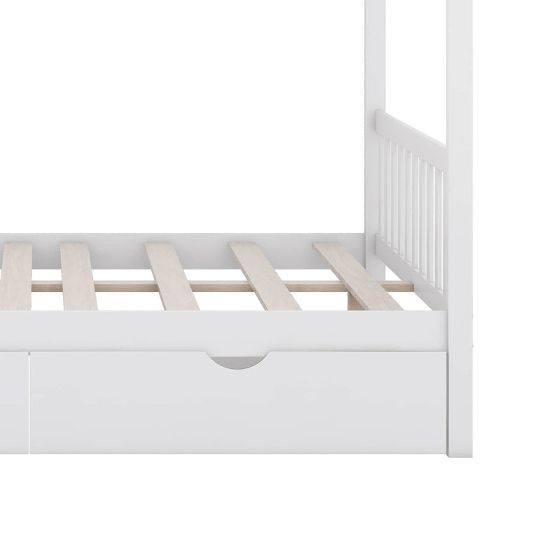 Lit plateforme double Armie, Blanc