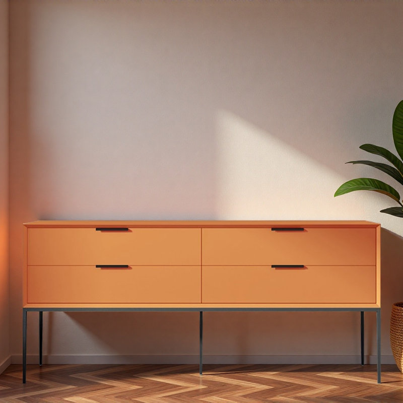 Buffet de salle à manger luxueux de style italien, H 31,5 po x l 62,99 po x P 15,75 po