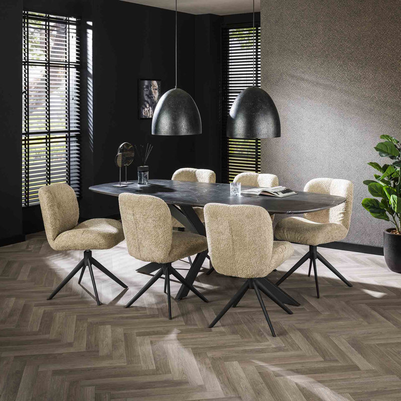 Schwerin Oval 180cm L Dining Table, 77cm H x 215cm L x 105cm W