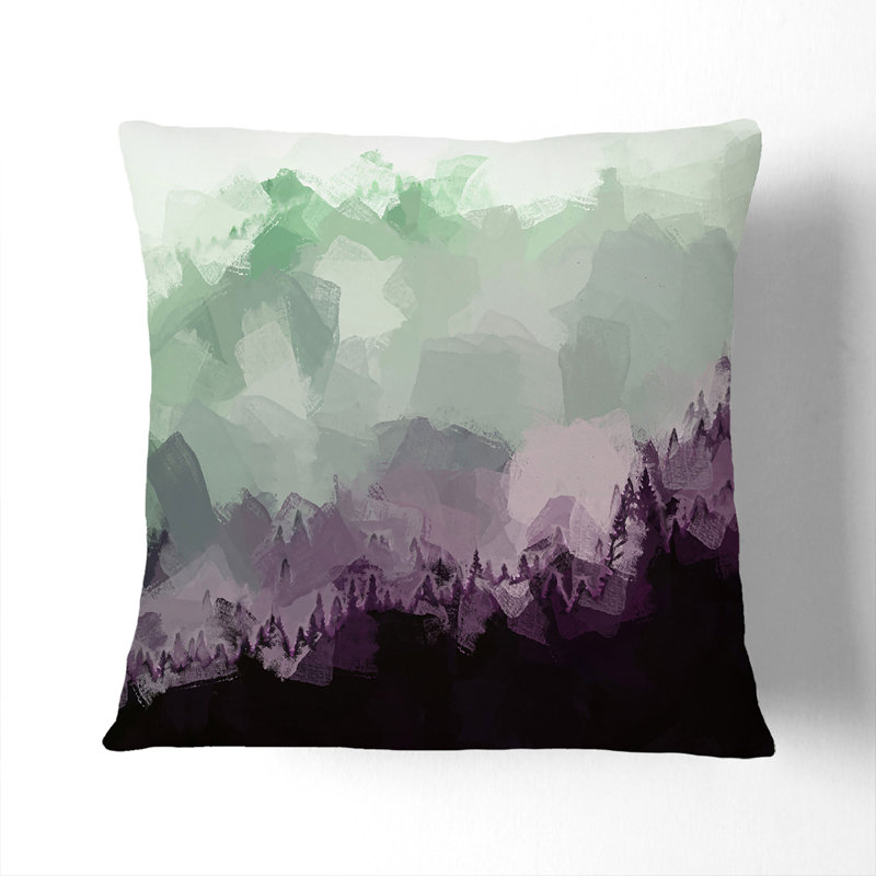 Abstract Square Throw Cushion, White, 40cm H x 40cm W x 15cm D
