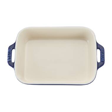 Staub Ceramic Rect Covered Baking Dish White - urbAna