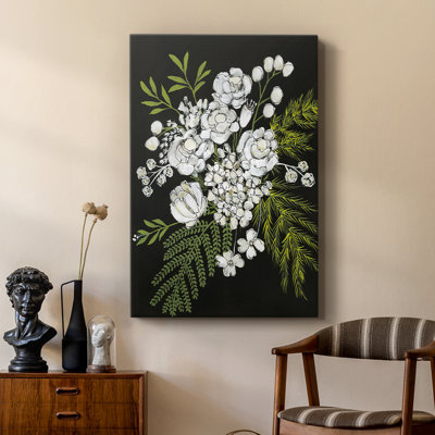 Alabaster Bouquet I -Custom Wrapped Gallery Cavas