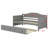Modern Wood Daybed with Trundle Bed-1401571926