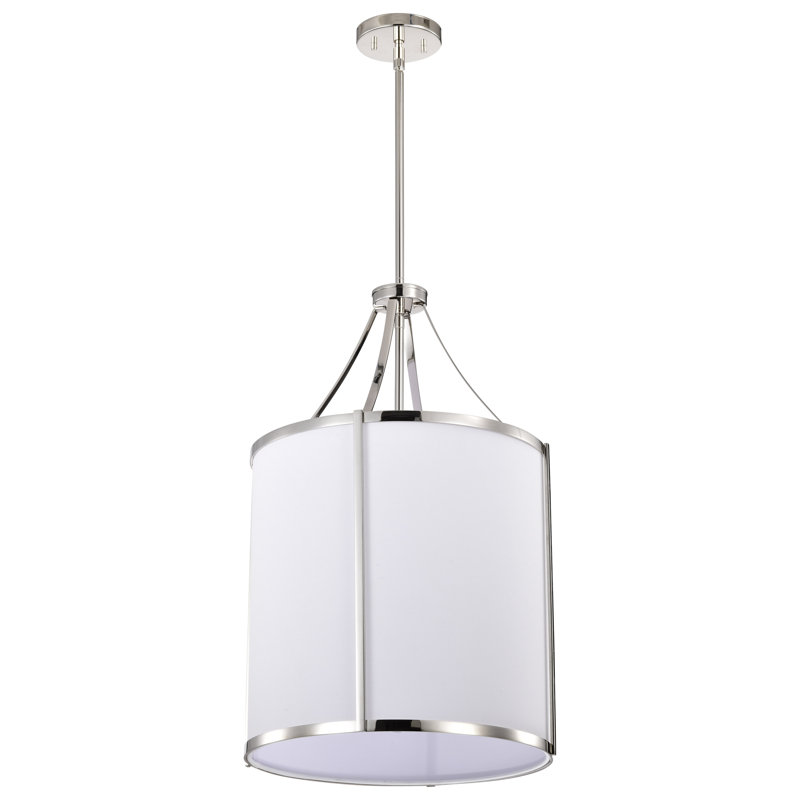 Luminaire suspendu 3 lumières Maliyka, Nickel poli