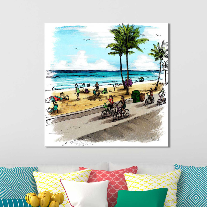 «Boardwalk Scene in Color I», impression, H 36 po x l 36 po x P 1,5 po, Toile tendue
